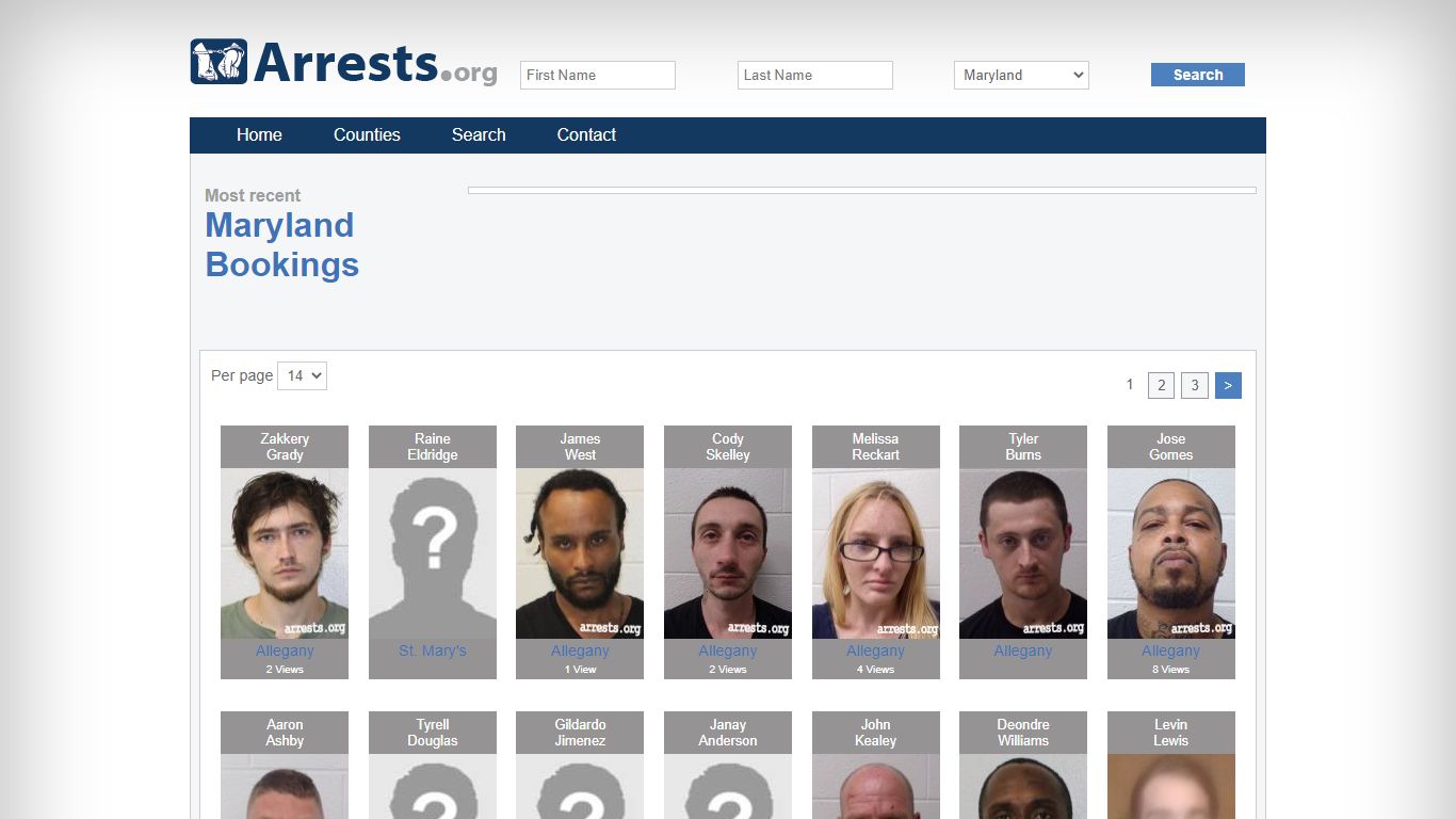 Maryland Arrests and Inmate Search